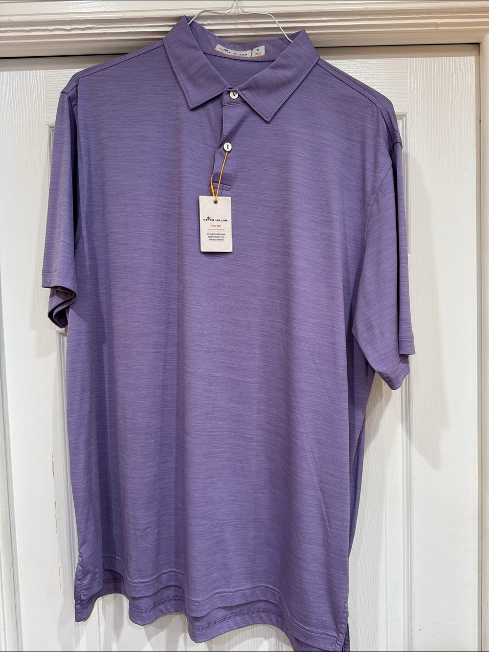 Peter Millar Lavender Short-Sleeve Performance Polo